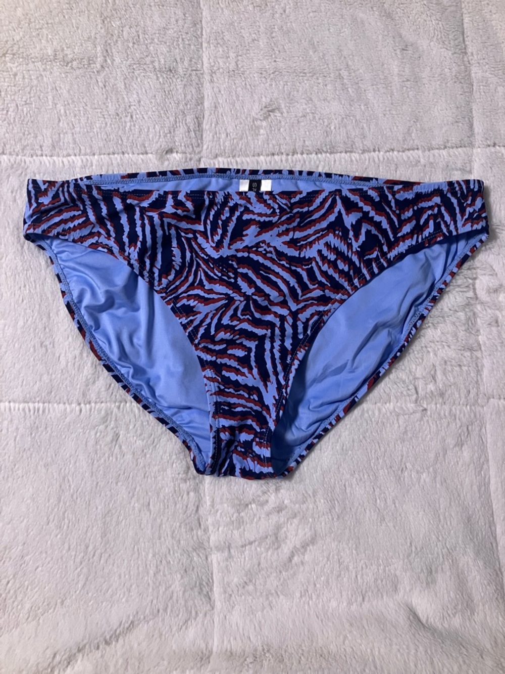 NWOT Spyder Blue and Navy Abstract Zebra Print Bikini Bottoms